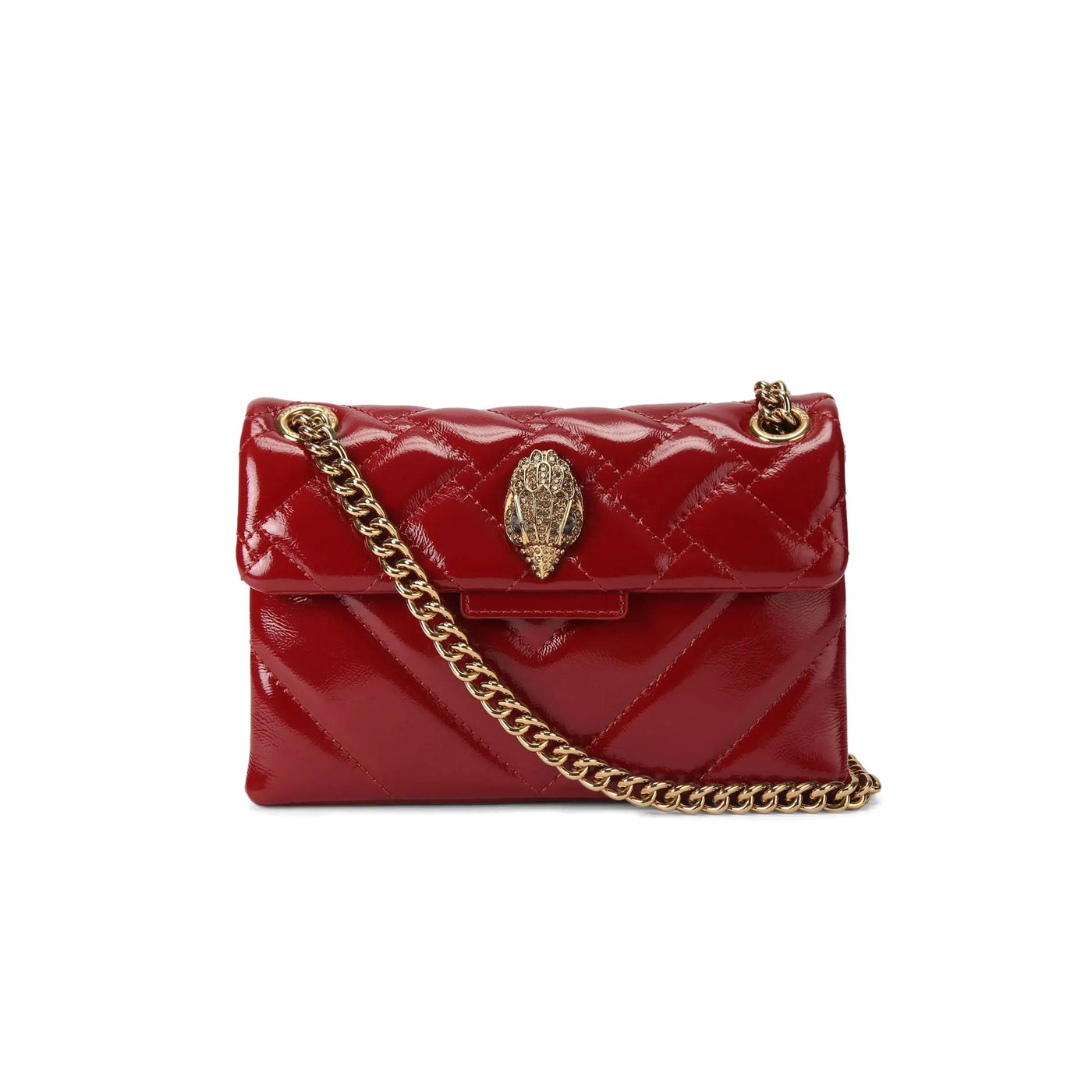 KURT GEIGER LONDON LEATHER MINI KENSINGTON RED