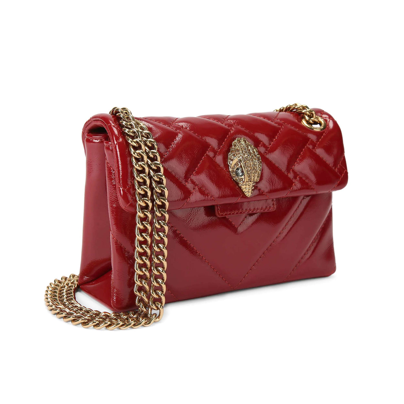 KURT GEIGER LONDON LEATHER MINI KENSINGTON RED