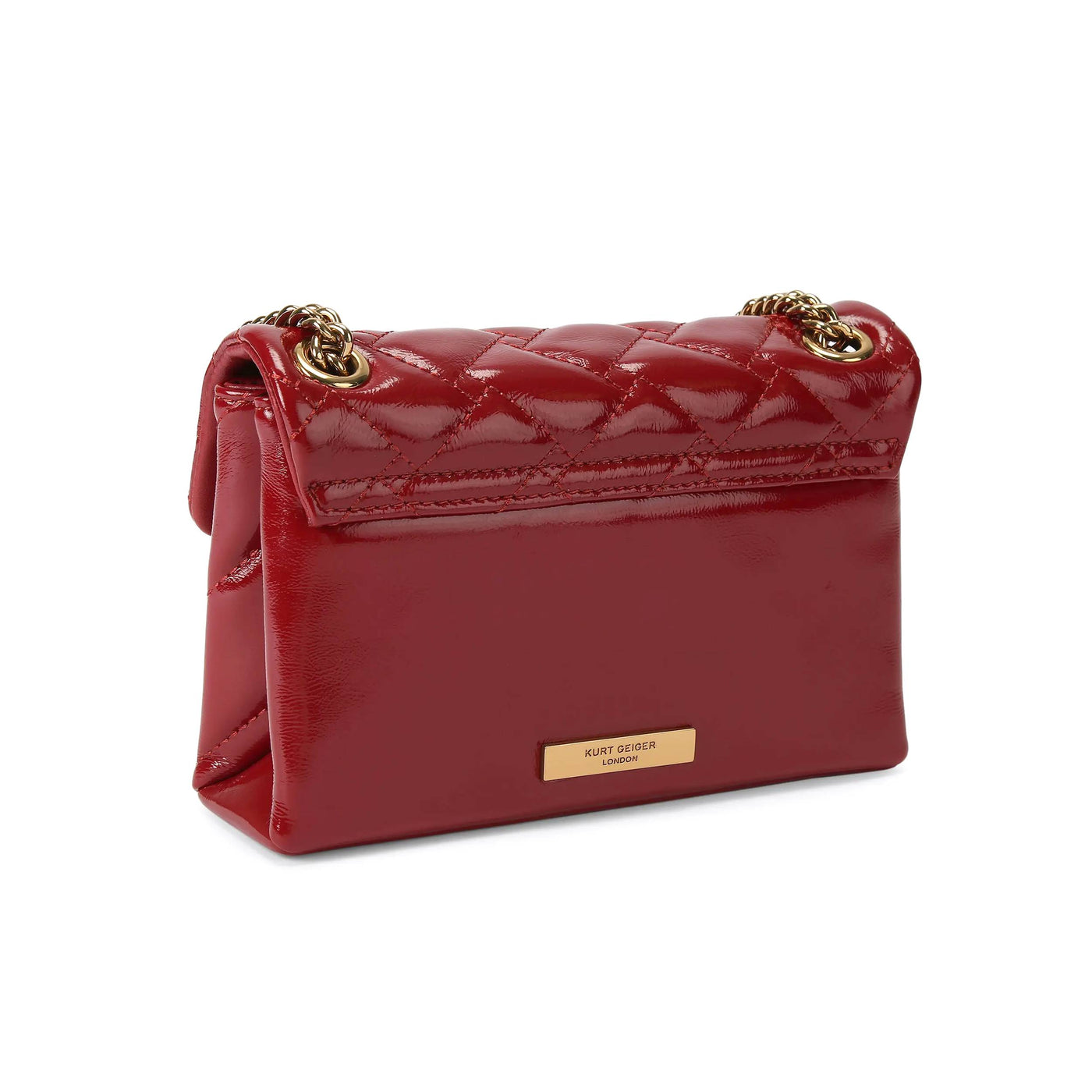 KURT GEIGER LONDON LEATHER MINI KENSINGTON RED