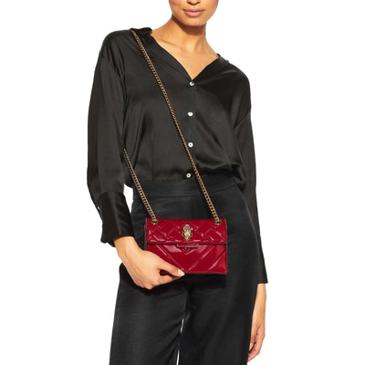 KURT GEIGER LONDON LEATHER MINI KENSINGTON RED