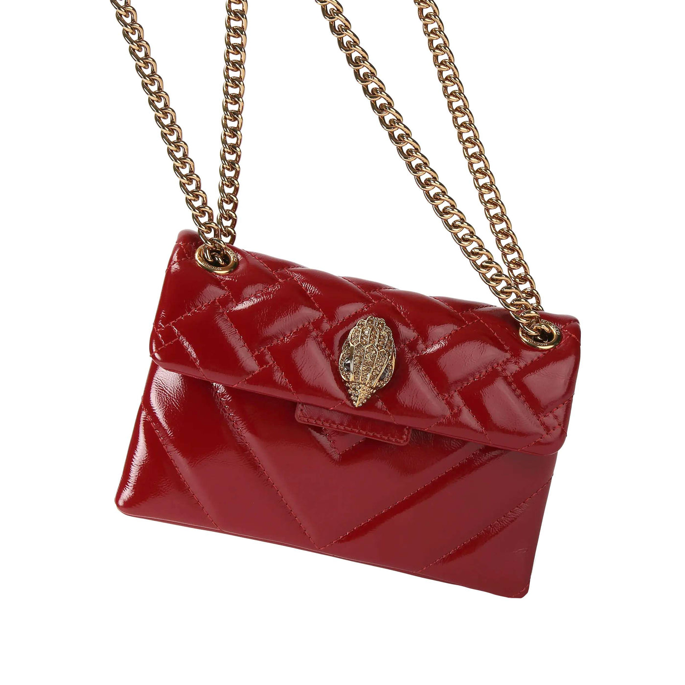 KURT GEIGER LONDON LEATHER MINI KENSINGTON RED