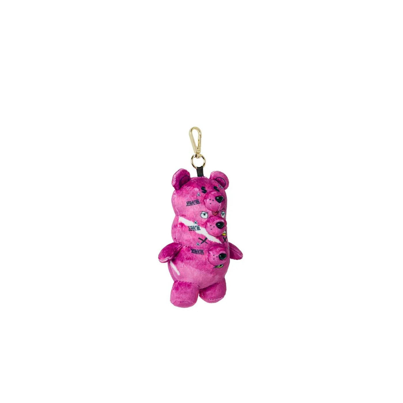 SPRAYGROUND TRIPLE PINK BEAR KEYCHAIN