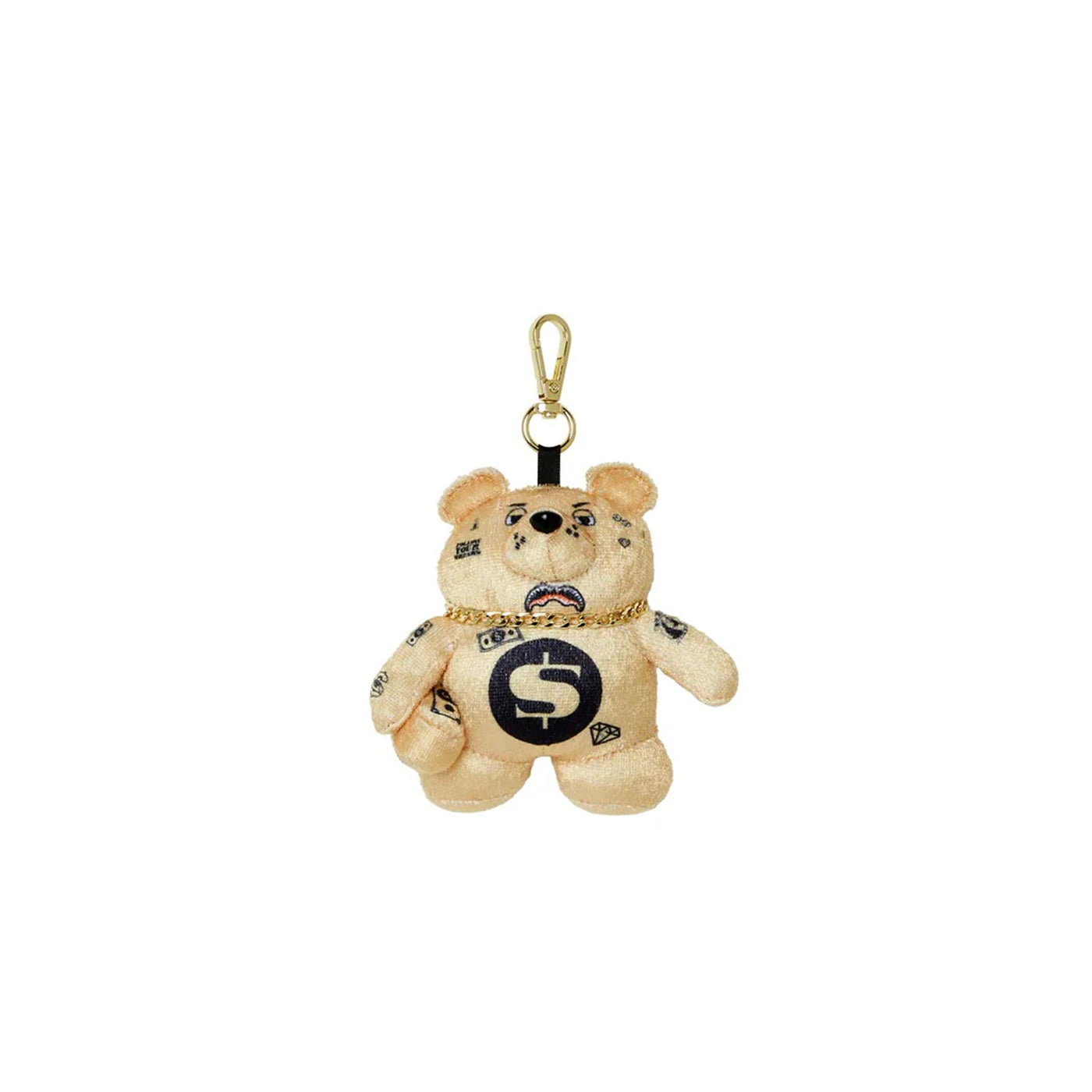 SPRAYGROUND GOLD RUSH BEAR KEYCHAIN
