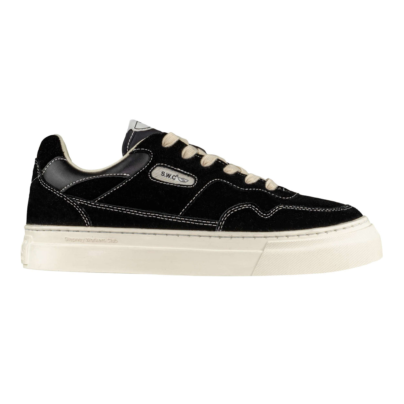 S.W.C STEPNEY WORKERS CLUB PEARL SUEDE BLACK
