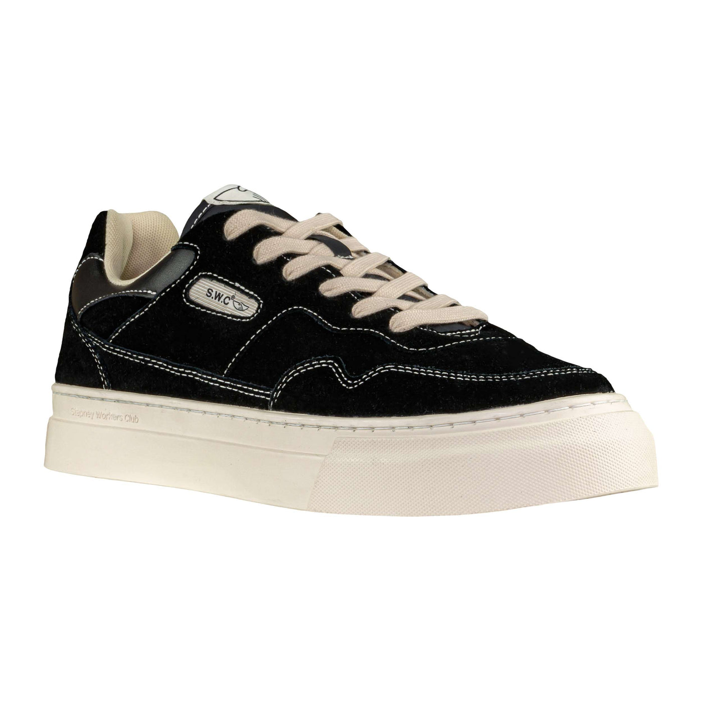 S.W.C STEPNEY WORKERS CLUB PEARL SUEDE BLACK