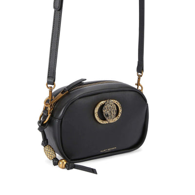 KURT GEIGER LONDON CHELSEA SOFT CAMERA LEATHER BLACK