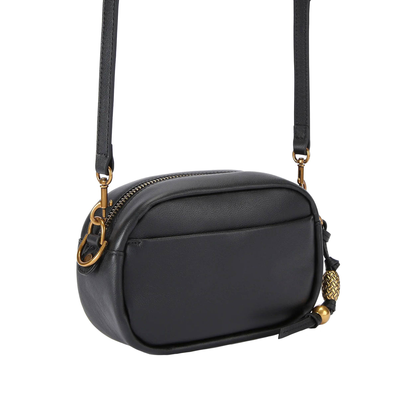 KURT GEIGER LONDON CHELSEA SOFT CAMERA LEATHER BLACK