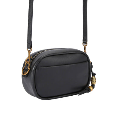 KURT GEIGER LONDON CHELSEA SOFT CAMERA LEATHER BLACK
