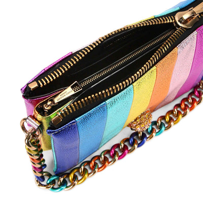 KURT GEIGER LONDON KENSINGTON PUFF 3 POUCH LEATHER MULTICOLOR BAG