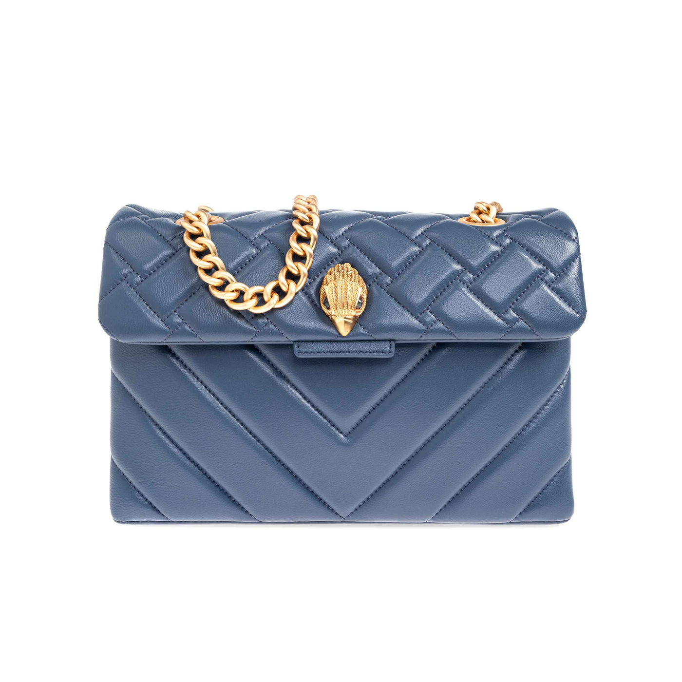 KURT GEIGER LONDON LEATHER KENSINGTON BAG BLUE OTHER