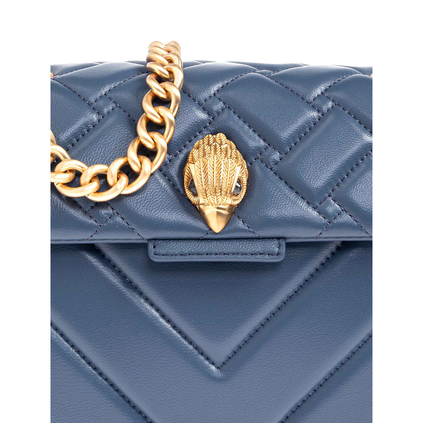 KURT GEIGER LONDON LEATHER KENSINGTON BAG BLUE OTHER