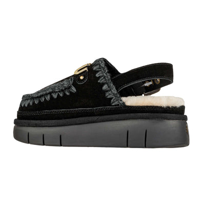 MOU BOUNCE CLOG BACK STRAP- LETTE BLACK