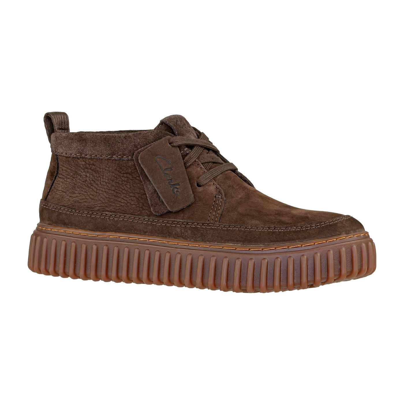 CLARKS TORHILL LACEHI DARK BROWN NUB