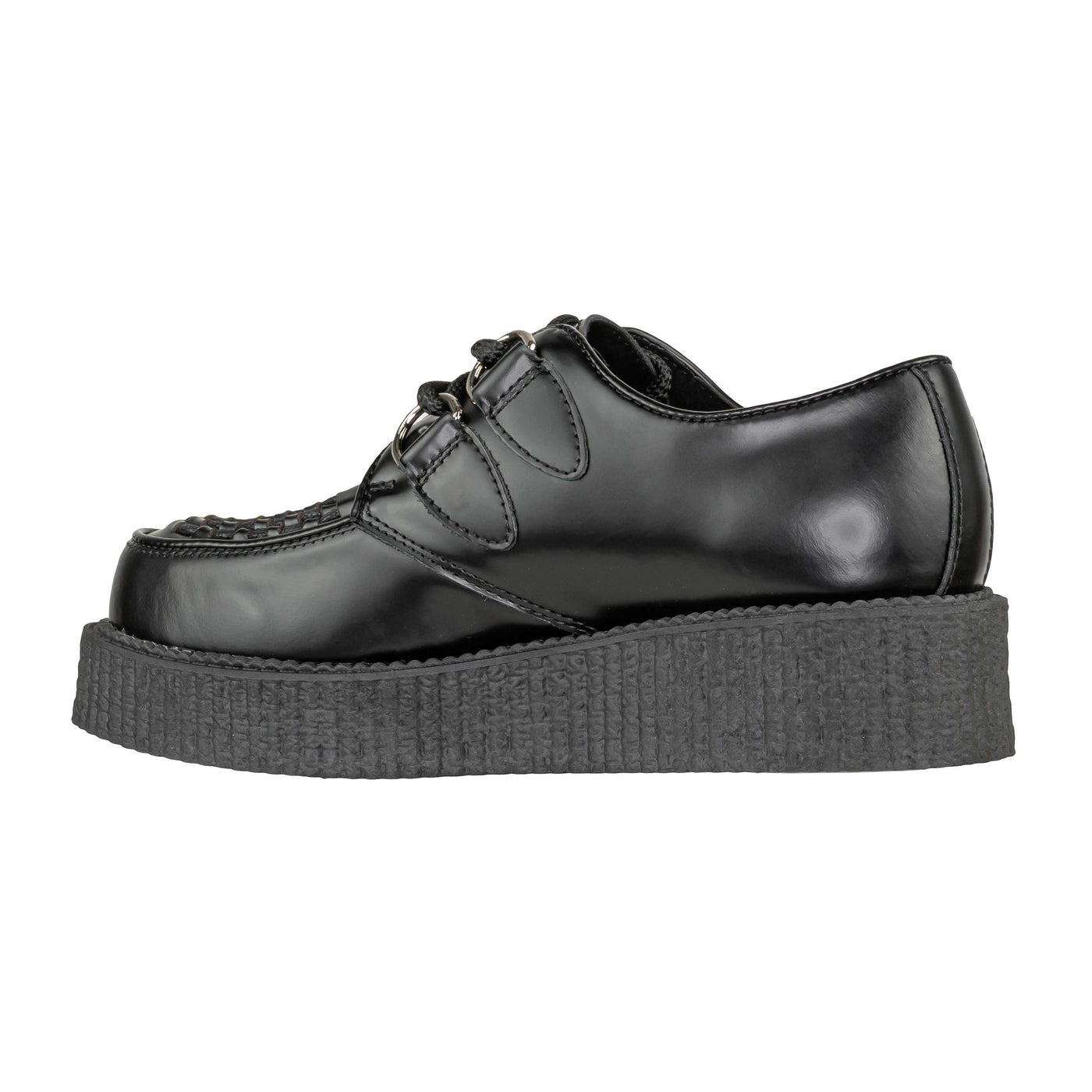 UNDERGROUND CREEPERS SHOES C010X LEATHER BLACK
