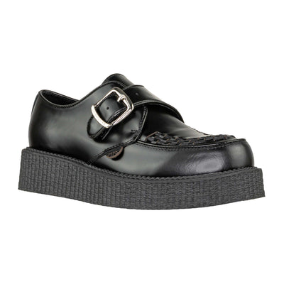 UNDERGROUND CREEPERS SHOES C012X LEATHER BLACK