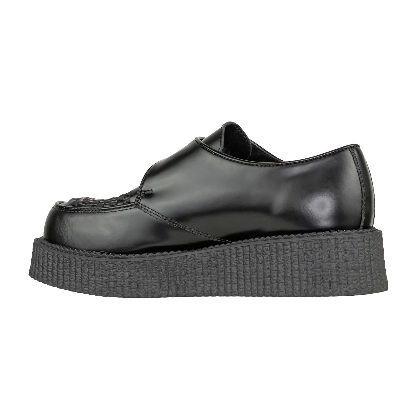 UNDERGROUND CREEPERS SHOES C012X LEATHER BLACK