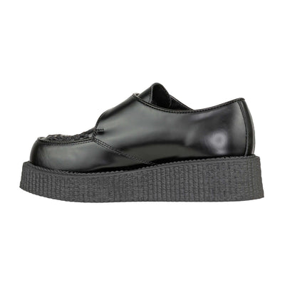 UNDERGROUND CREEPERS SHOES C012X LEATHER BLACK