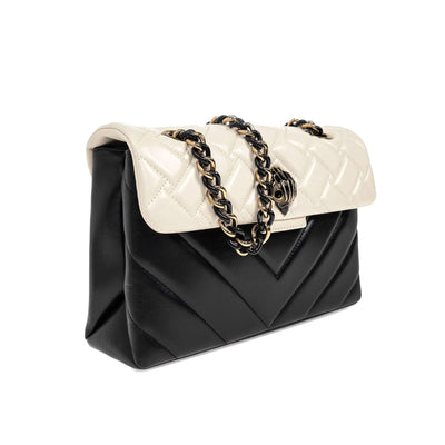 KURT GEIGER LONDON KENSINGTON BLACK/WHITE BAG