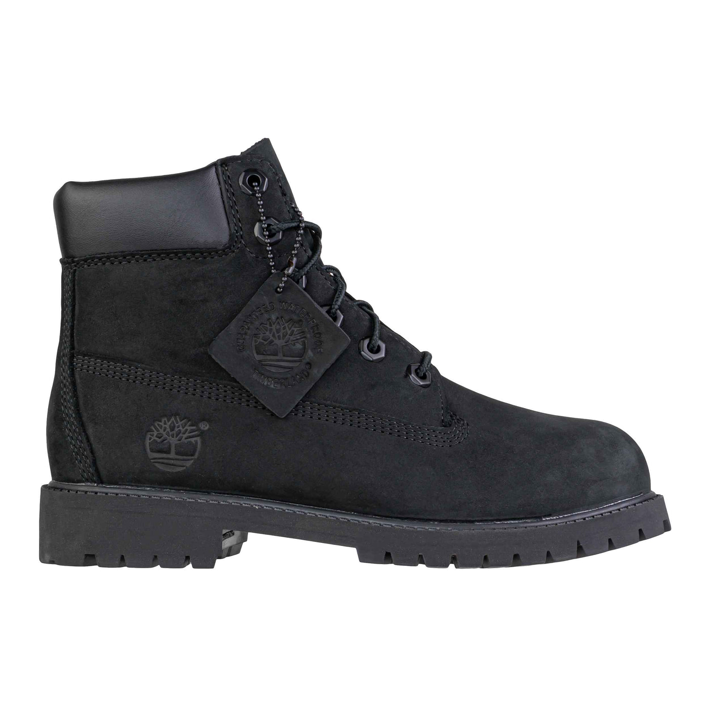 TIMBERLAND PREMIUM 6 IN LACE WATERPROOF BLACK JUNIOR'S