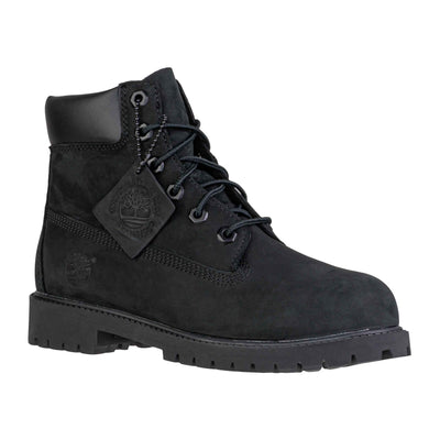 TIMBERLAND PREMIUM 6 IN LACE WATERPROOF BLACK JUNIOR'S