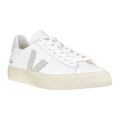 VEJA CAMPO LEATHER EXTRA-WHITE NATURAL SUEDE