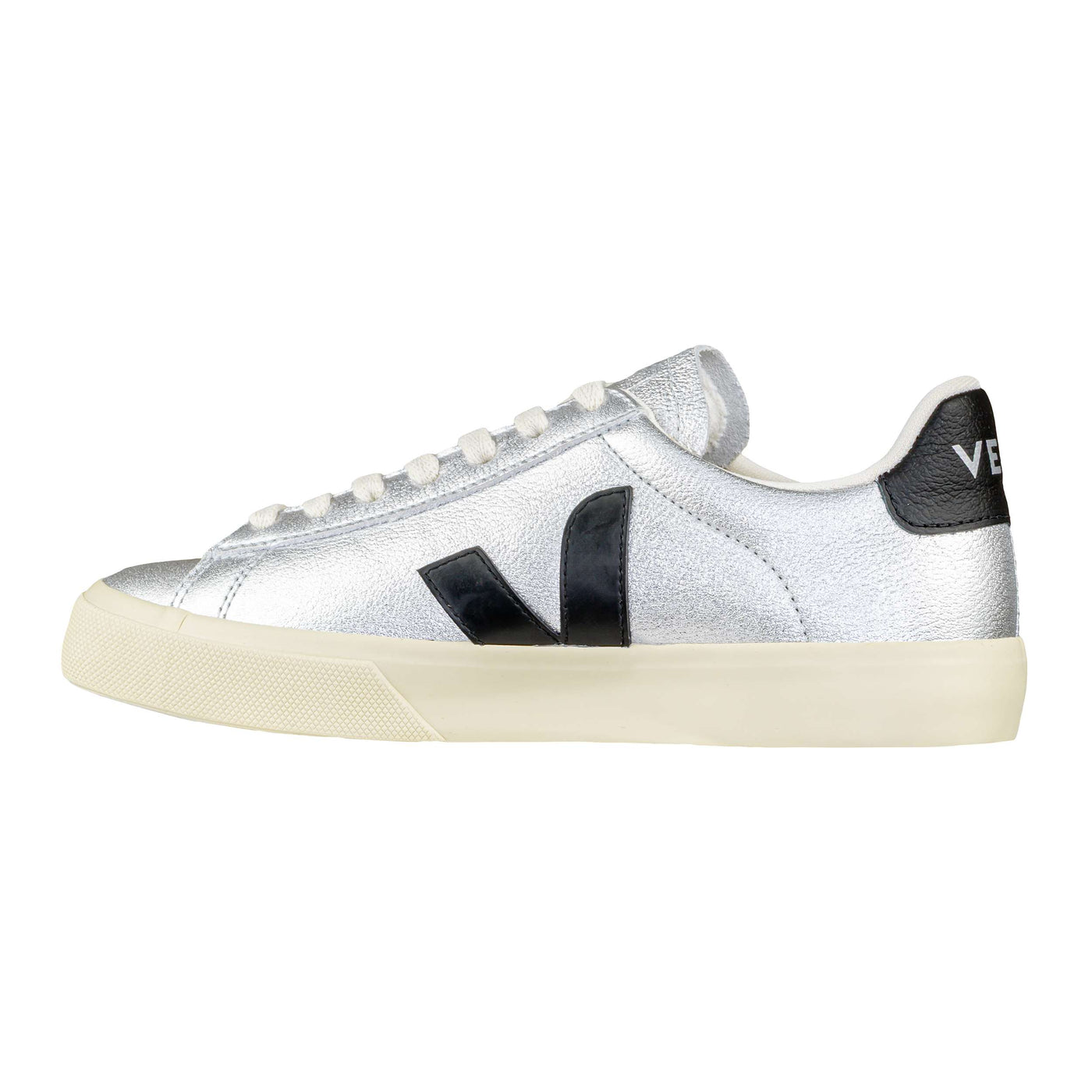VEJA CAMPO LEATHER SILVER BLACK