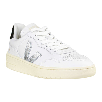VEJA V-90 O.T. LEATHER WHITE SILVER BLACK