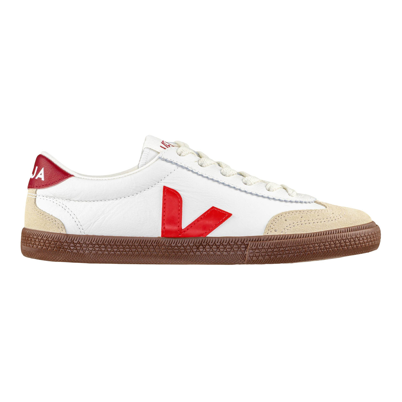 VEJA VOLLEY O.T. LEATHER WHITE/PEKIN/BARK