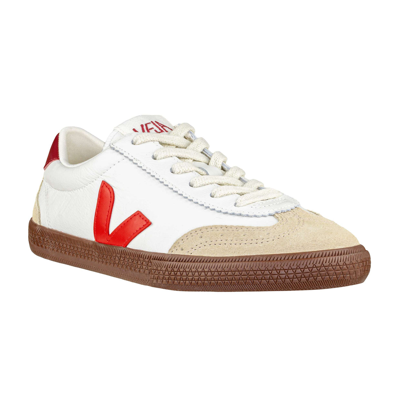 VEJA VOLLEY O.T. LEATHER WHITE/PEKIN/BARK
