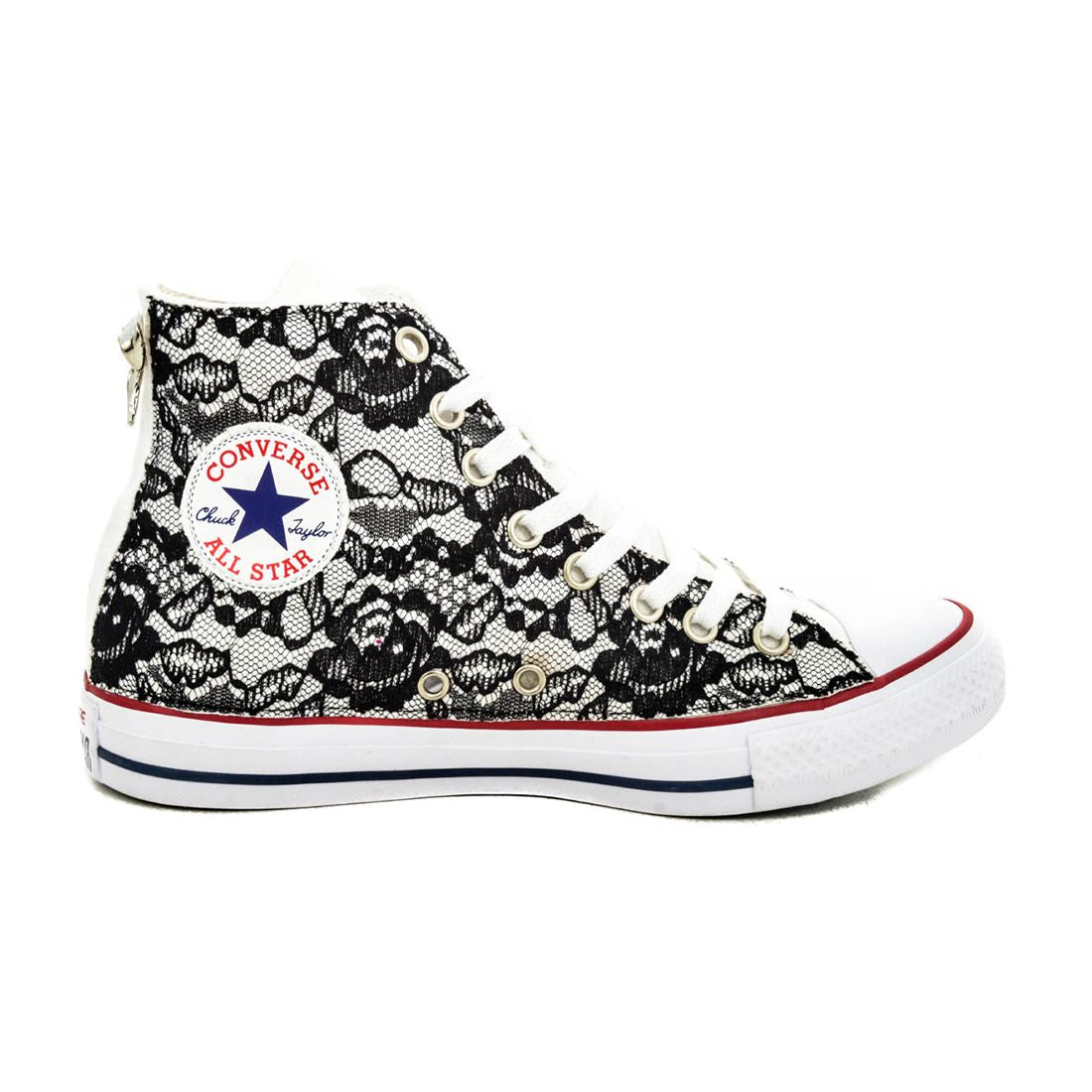 CONVERSE PERSONALIZZATE PIZZO NERO POISON