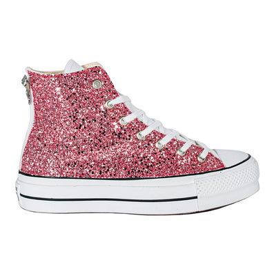 CONVERSE PLATFORM PERSONALIZZATE ROSA MONDRIAN