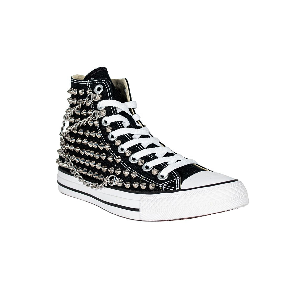 CONVERSE PERSONALIZZATE NERA PRAIA CON CATENE