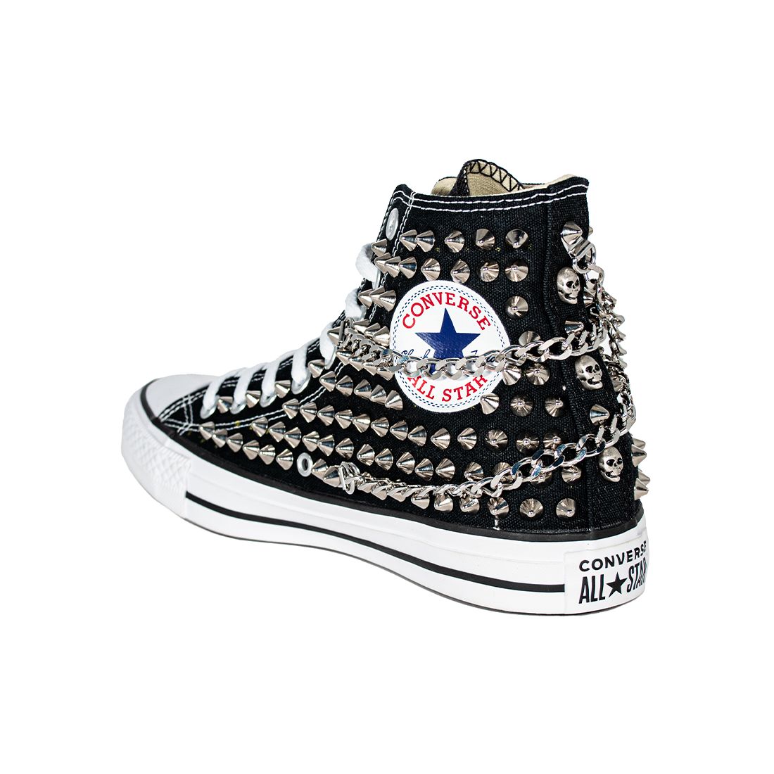 CONVERSE NERA PRAIA CON CATENE