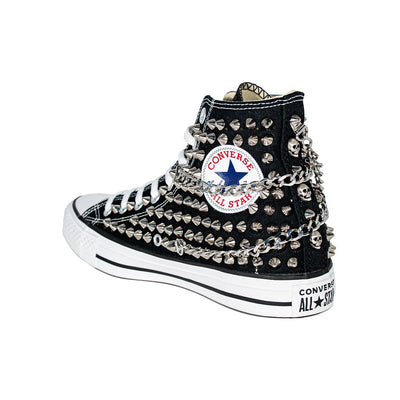 CONVERSE NERA PRAIA CON CATENE