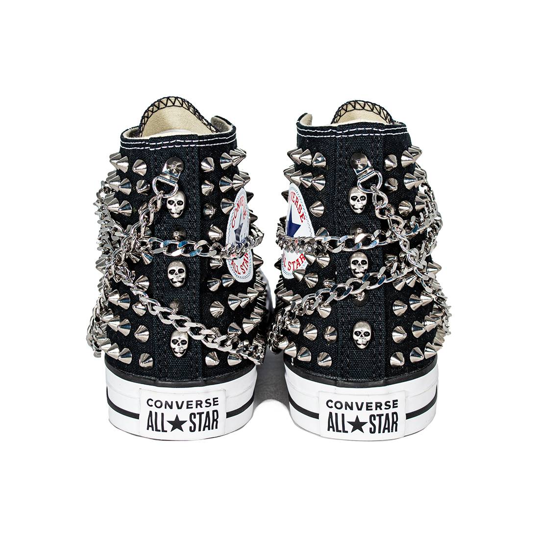 CONVERSE NERA PRAIA CON CATENE