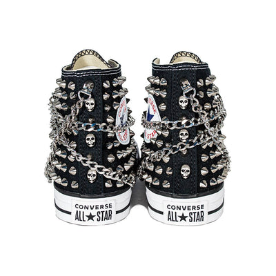 CONVERSE NERA PRAIA CON CATENE