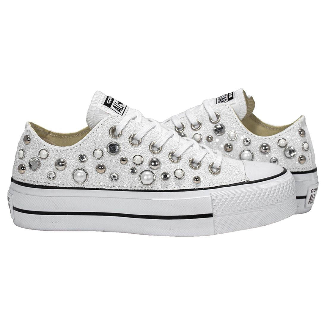 CONVERSE PLATFORM PERSONALIZZATE BIANCA AGAZIA