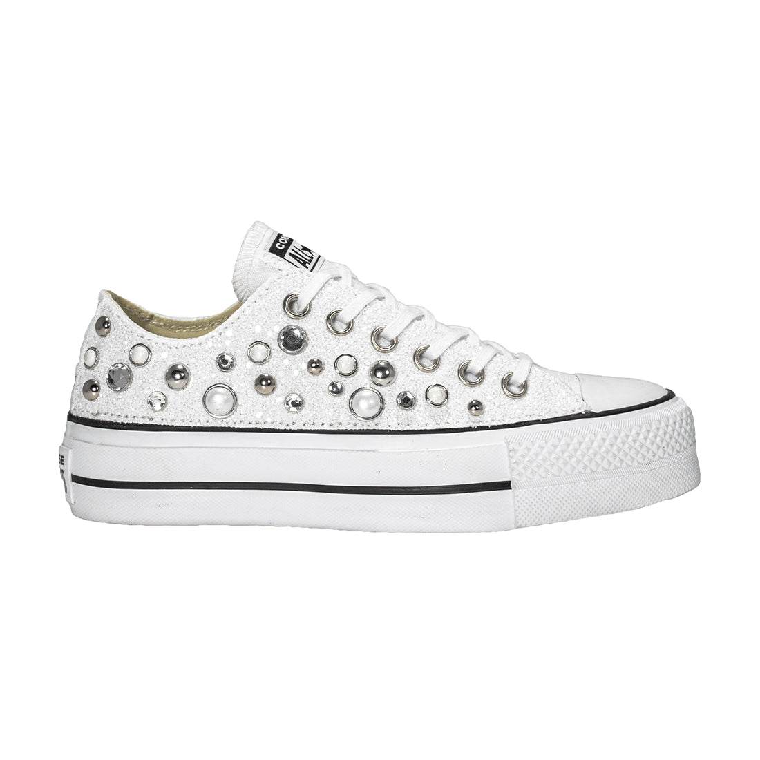 CONVERSE PLATFORM PERSONALIZZATE BIANCA AGAZIA