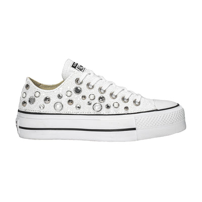 CONVERSE PLATFORM PERSONALIZZATE BIANCA AGAZIA