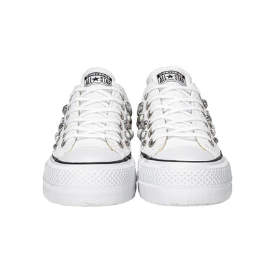 CONVERSE PLATFORM PERSONALIZZATE BIANCA AGAZIA