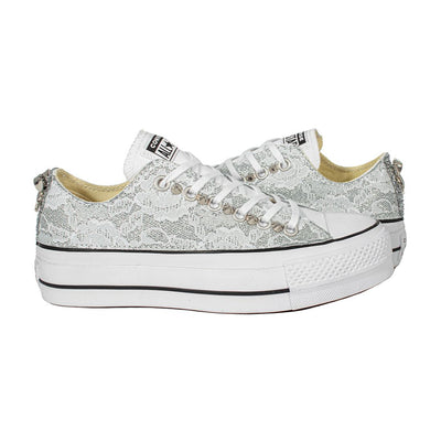 CONVERSE PLATFORM PERSONALIZZATE BIANCA AMI