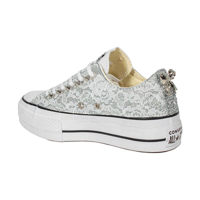 CONVERSE PLATFORM PERSONALIZZATE BIANCA AMI