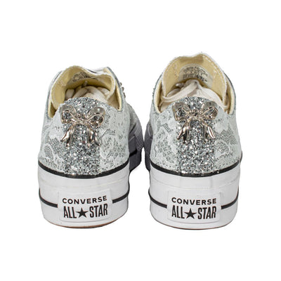 CONVERSE PLATFORM PERSONALIZZATE BIANCA AMI