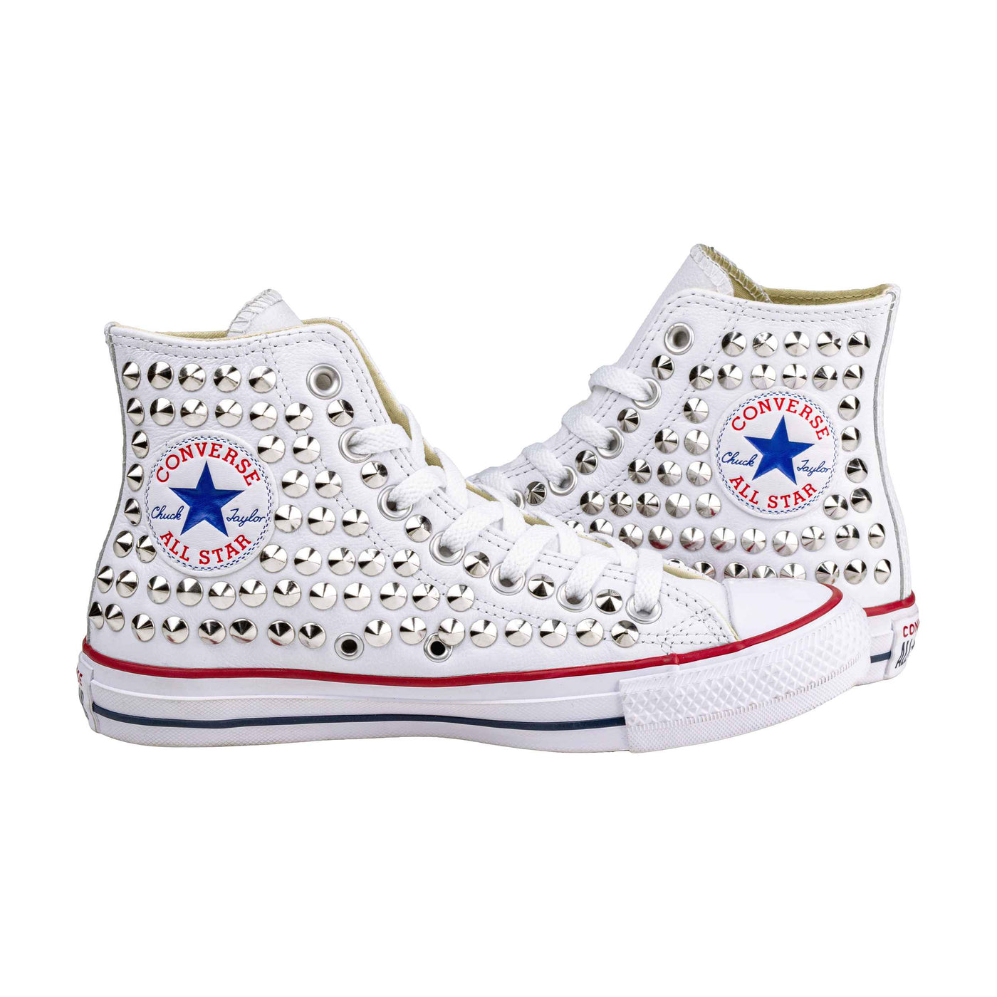 CONVERSE PERSONALIZZATE BIANCA IN PELLE MEYER