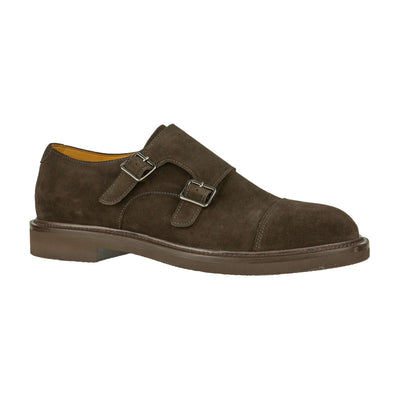 DOUGLAS DOPPIA FIBBIA 788 SUEDE 110 TESTA DI MORO XL VIBRAM