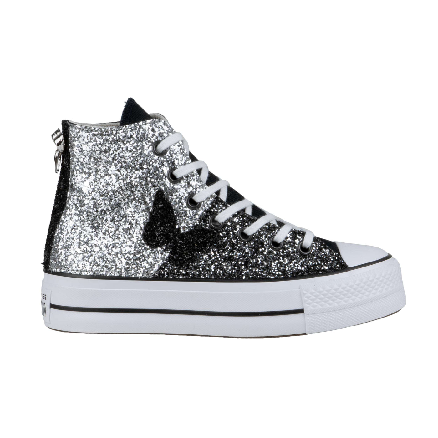 CONVERSE PLATFORM PERSONALIZZATE NERA BUTTERFLY