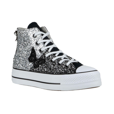 CONVERSE PLATFORM PERSONALIZZATE NERA BUTTERFLY