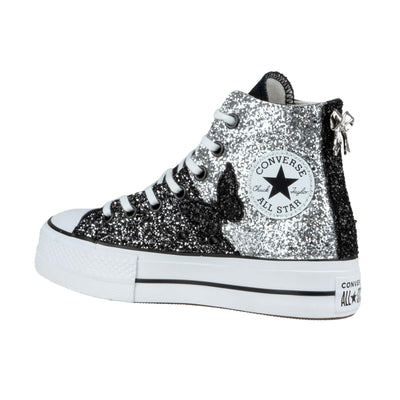 CONVERSE PLATFORM PERSONALIZZATE NERA BUTTERFLY