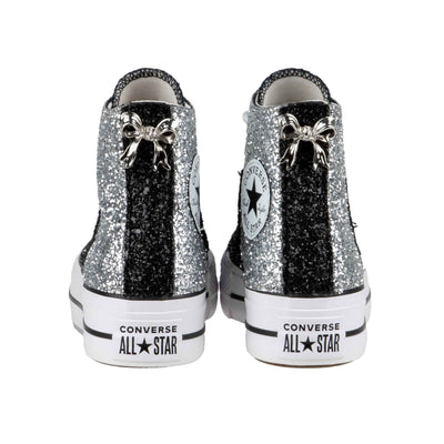 CONVERSE PLATFORM PERSONALIZZATE NERA BUTTERFLY