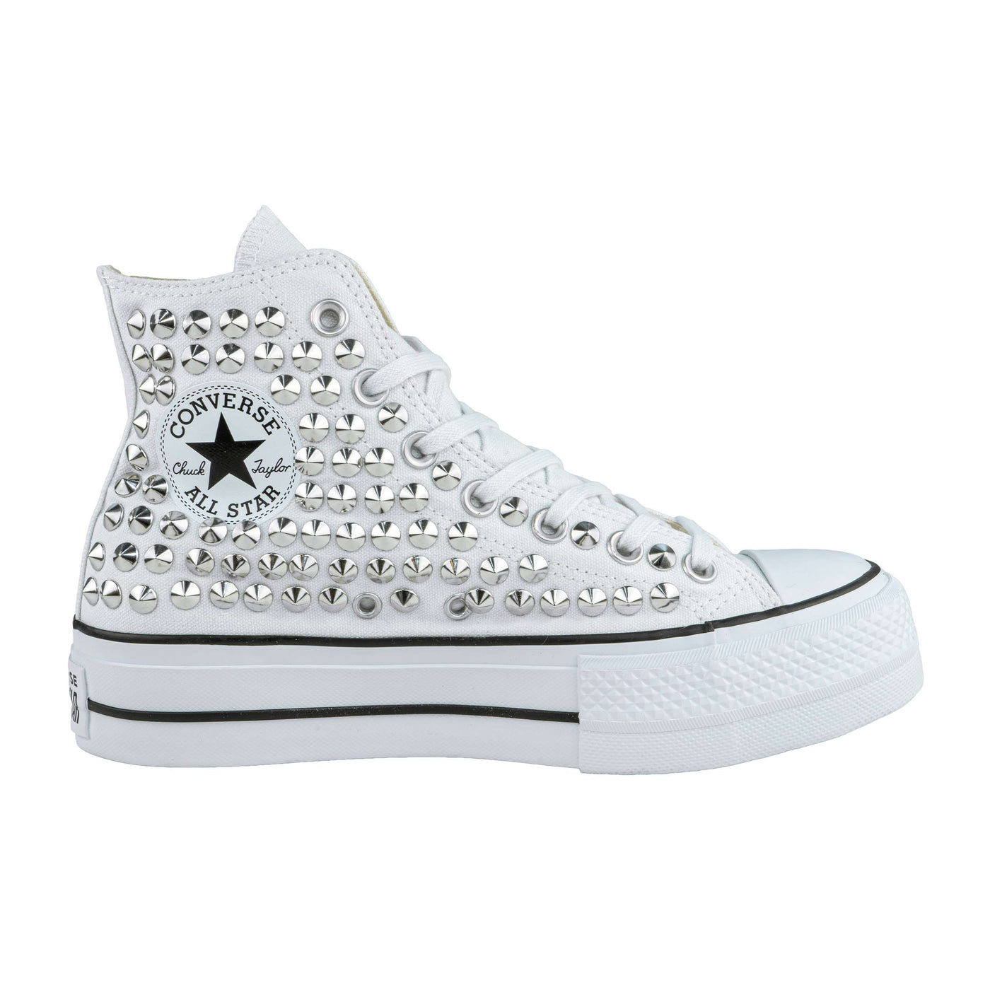 CONVERSE PLATFORM PERSONALIZZATE BIANCA IDRA